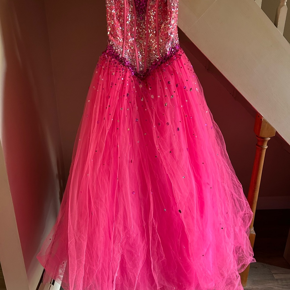 Sparkling pink gown